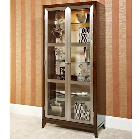 Bunching Curio Cabinet with 2 Doors and 4 Shelves